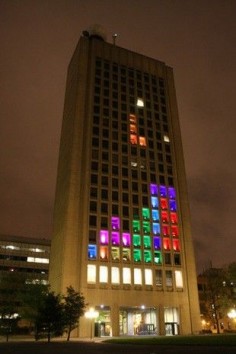 Tetris takes over MIT building!