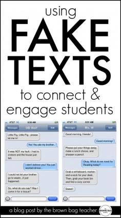 Texting in the Classroom - great ideas for using text messages to introduce vocabulary and upcoming learning!