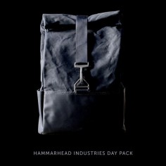 The $290 Hammarhead Industries Day Pack—one of our six selected motorcycle backpacks. Made by hand in Brooklyn from waxed cotton, leather and parachute hardware, it's designed to suit riders of classic and cafe racer motorcycles.