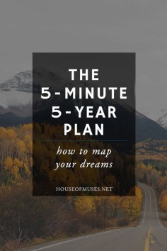 The 5-Minute 5-Year Plan: how to map your dream from The House of Muses. Kickstart your goals and dreams with our roadmap