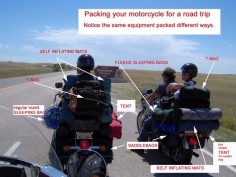 The anatomy of a packed motorcycle for your road trip