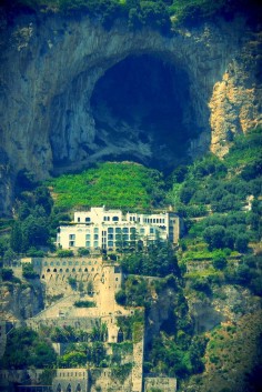 The Grotta dello Smeraldo (Italian for "Emerald Grotto") is a cave, partly inundated by the sea and located in Conca dei Marini, Italy, on the Amalfi Coast.