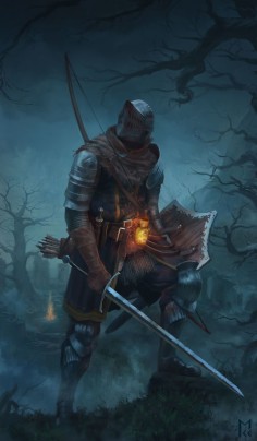 The Hopeful Knight by Manuel Castanon. ArtStation   Dark Souls OC fanart series
