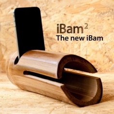 The iBam 2 is a natural bamboo speaker for your smartphone