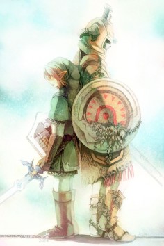 The Legend of Zelda: Twilight Princess, Link and the hero's shade.
