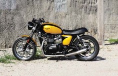 The Motorcycle Classics and Dairyland Cycle Insurance Custom Triumph Bonneville Build is finished!data-pin-do=