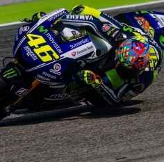 The seat is just that uncomfortable. Rossi at Misano, 2014.