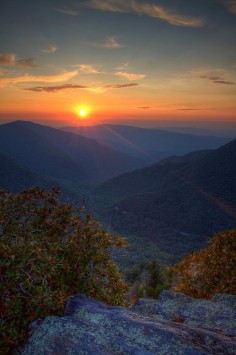 The Smoky Mountain Chimney Tops are gorgeous at sunset. Photo by Scott Oves #endorsed