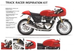 The Track Racer Inspiration Kit for the new Thruxton and Thruxton R. The photo shows the kit fitted to a Diablo Red Thruxton R.
