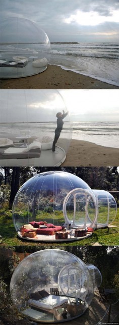 This bubble tent lets you sleep under the stars!