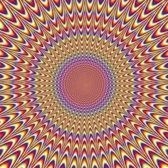 This is an excellent example of movement.  When you look at this painting you can see it's moving, but it's just your eyes playing tricks on you.