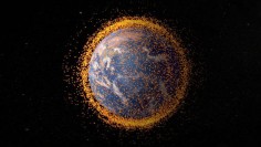 This NASA graphic depicts the amount of space junk currently orbiting Earth. The debris field is based on data from NASA's Orbital Debris Program Office. Image released on May 1, 2013.