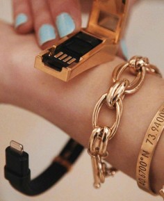 This stylish Rebecca Minkoff cable bracelet lets you charge your phone on the go