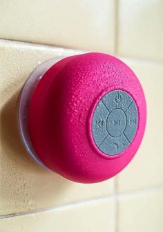 This Waterproof Bluetooth Wireless Shower Speaker allows you to bring your music and phone calls in your bathroom. A budget gift idea with style.