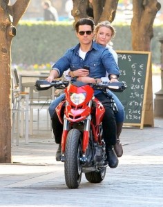 Tom Cruise and Cameron Diaz riding a ducati hypermotard on Knight and Day