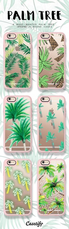 Top 6 palm trees iPhone 6 phone case designs | Click through to see more protective iPhone phone case ideas >>>  #gardenart | @Casetify