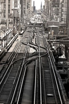 Train tracks on Chicago Loop