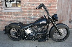 tricked out harley davidson softail deluxe | Harley Davidson Softail Deluxe Denium Black Murdered Out 21" Wheel ...