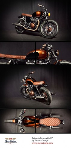 #Triumph Bonneville EFI by Ton-up Garage   ~ featured on  #Custom #motorcycle #Portugal ~