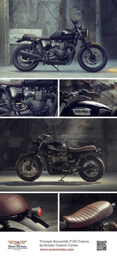 #Triumph Bonneville T100 #Custom ~ featured on Moto Rivista