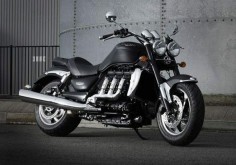 Triumph Rocket III Roadster. Silly on wheels, and absolutely brilliant. :)