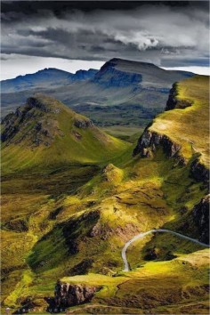 Trotternish Ridge, Isle of Skye, Scotland - also seen in the movie Prometheus at the beginning