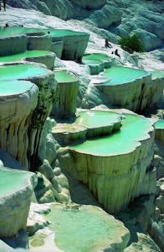 Turkey natural rock pools