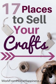 Turn your hobby into a money-making home business. Here's 17 Ways to Sell Crafts From Home.