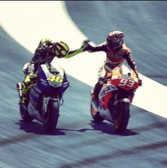 Valentino Rossi and Marc Marquez my fav moto gp the bstest