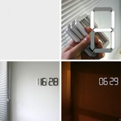 Very cool clock idea. Black & White Clock | Ubergizmo