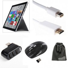 very cool  EEEKit for Surface Pro 4 3 2 Mini DisplayPort DP to HDMI Cable+USB Hub+Mouse
