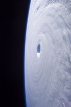 View of hurricane from space