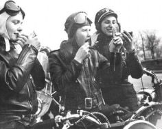 Vintage motorcycle girls