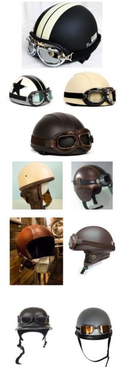 vintage motorcycle helmet collection. I wouldn't wear it, but it's still cool.