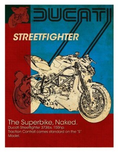 Vintage Motorcycles Advertising Poster Ducati by Vintagemasters