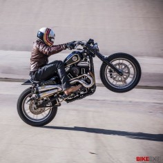 vintage-style street tracker, rider, bikes, speed, cafe racers, open road, motorbikes, sportster, cycles, standard, sport, standard naked, hogs, #motorcycles