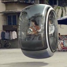 Volkswagen's concept car that travels by using magnetic force to float >> Awesome!