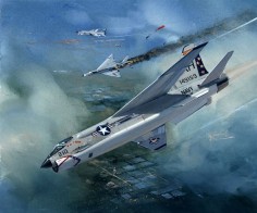 Vought F-8 Crusader downs a Mig-21 over Nam