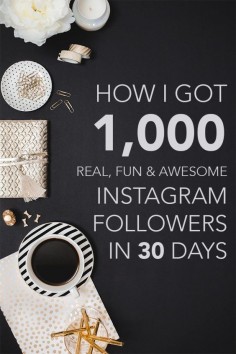 Want to know how to grow your Instagram following with legit, awesome followers? Check out this step-by-step process of how this blogger got 1,000 followers in 30 days.