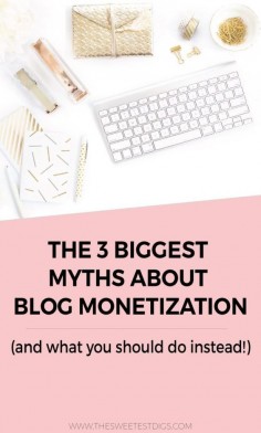 Want to make money blogging? Make sure you ignore these blog monetization myths!! Click through for the full scoop on what they are and what you can do instead. Plus more blogging biz and social media tips!