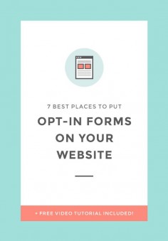 Want to start growing your email list? Here's the 7 best places to opt-in forms on your website.