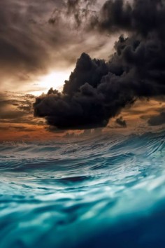 Waves and storm clouds by Nikos Bantouvakis