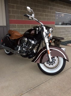 We painted this 2016 Vintage Chief Indian Motorcycle a Rootbeer color.