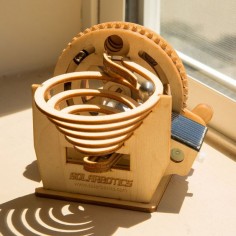 We've been staring at this mesmerizing solar-powered marble machine kit all morning…