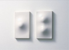 white minimal silicone light switches | Design: Ross McBride | Normal Design Studio |