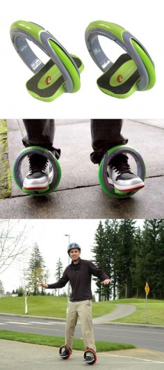 Why not turn your feet into wheels? The Orbitwheel from Inventist Inc. is a stellar concept that takes two-wheeled transportation to the next level! #product_design