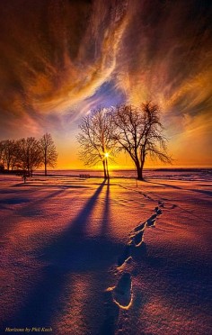 Winter sunset in Wisconsin (Photo by Phil Koch)