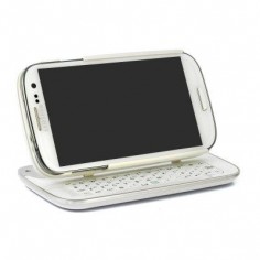 Wireless Slide-Out Bluetooth Keyboard with a Detachable Case has been specifically designed for the Samsung Galaxy S4 phone.