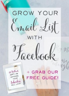Wow - this technique is so easy and fast! How to grow your email list with Facebook. How to get email subscribers, list building, how to grow an email list, social media marketing.
