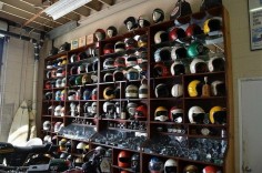 Yes, these are motorcycle helmets and not model cars. However, we love the idea of framing each piece in its own defined space in a case, as it would give each car the room to tell its own story.